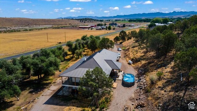 711 W Main St, Enterprise, UT 84725 - birds eye view of property featuring a rural view and a mountain view