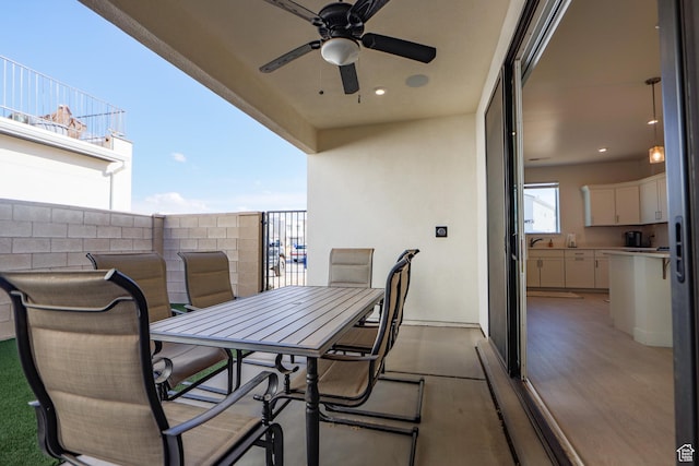 651 W Owen Dr, St George, UT 84790 - balcony featuring ceiling fan