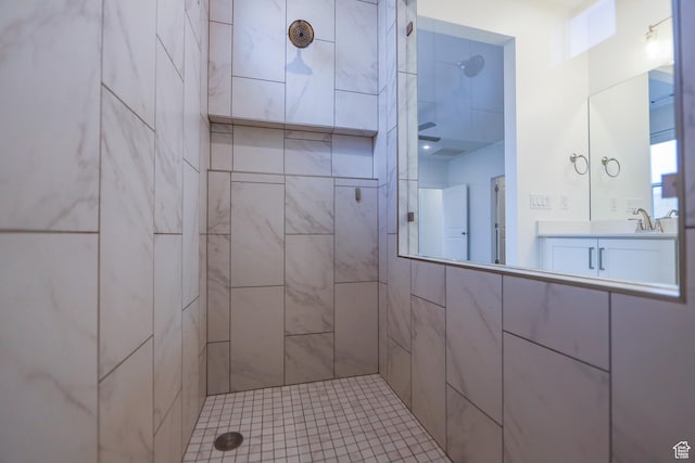 651 W Owen Dr, St George, UT 84790 - bathroom with tiled shower and vanity