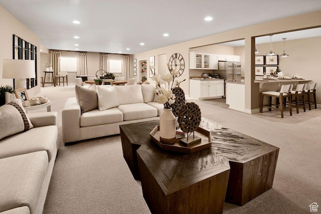 6187 W Wapiti Ridge Ln Unit 334, Herriman, UT 84096 - living room featuring light colored carpet
