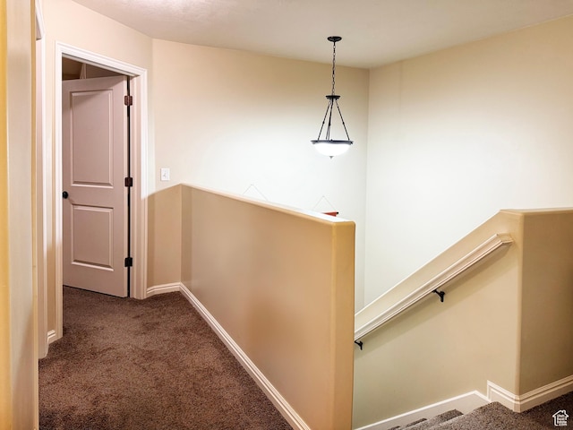 127 E Chandlerpoint Way S, Draper, UT 84020 - hall with carpet flooring, an upstairs landing, and baseboards