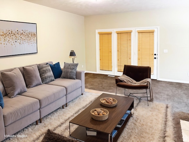 127 E Chandlerpoint Way S, Draper, UT 84020 - living room featuring carpet and baseboards
