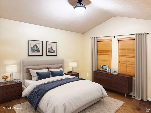 127 E Chandlerpoint Way S, Draper, UT 84020 - carpeted bedroom featuring lofted ceiling