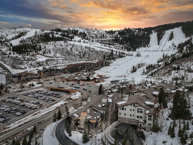 view of snowy aerial view