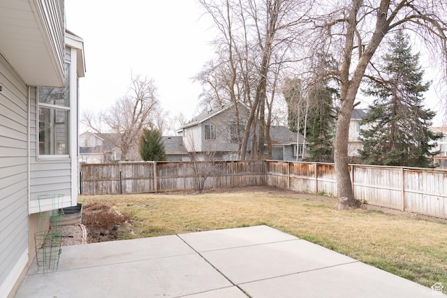 view of yard with a patio
