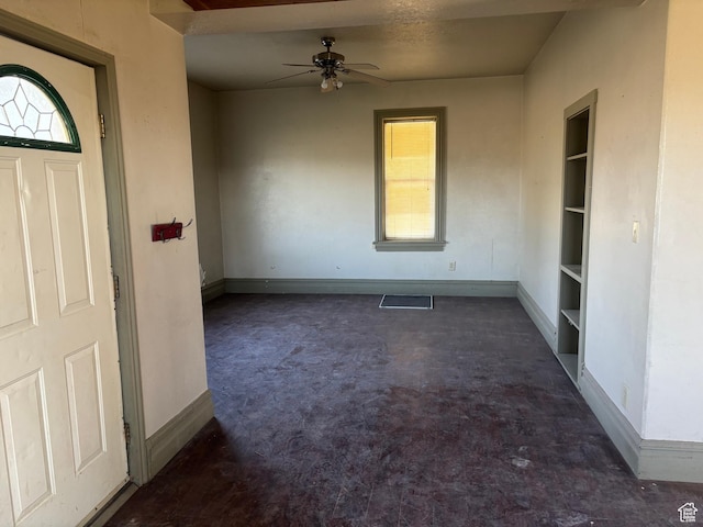 105 W 400 N, Centerfield, UT 84622 - foyer entrance featuring healthy amount of natural light, baseboards, and a ceiling fan