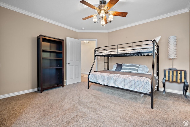 1533 Rosanna Ln, Alpine, UT 84004 - bedroom featuring ornamental molding, carpet floors, and ceiling fan