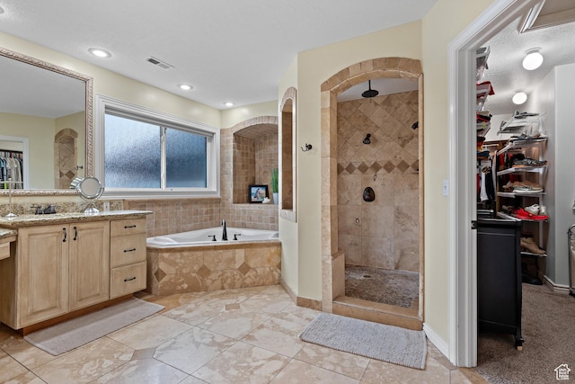 1533 Rosanna Ln, Alpine, UT 84004 - bathroom featuring vanity and shower with separate bathtub