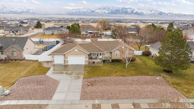 334 S Lariat Way, Grantsville, UT 84029 - birds eye view of property with a mountain view and a residential view