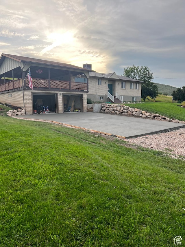 500 W 200 N, Paris, ID 83261 - view of front of property with a garage and a yard