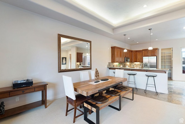 2085 N Tuweap Unit 52, St George, UT 84770 - dining space with a raised ceiling