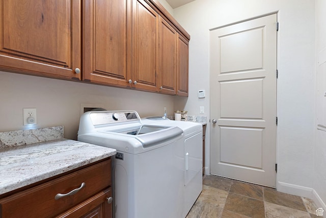 2085 N Tuweap Unit 52, St George, UT 84770 - clothes washing area featuring cabinets and washing machine and dryer