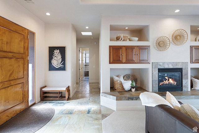 2085 N Tuweap Unit 52, St George, UT 84770 - living room with a fireplace