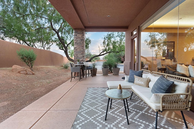 2085 N Tuweap Unit 52, St George, UT 84770 - view of patio / terrace featuring an outdoor living space
