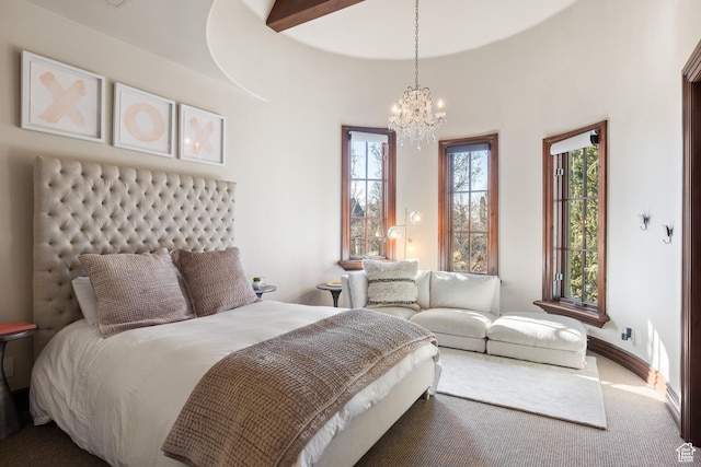 6121 Verness Cv S, Holladay, UT 84121 - carpeted bedroom featuring a notable chandelier