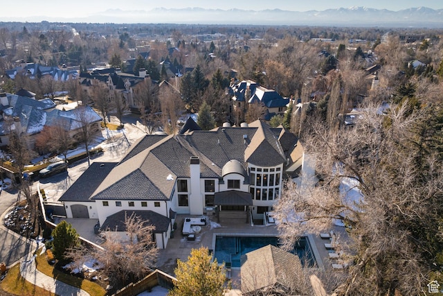 6121 Verness Cv S, Holladay, UT 84121 - drone / aerial view with a mountain view