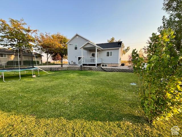4093 E 4000 S, Vernal, UT 84078 - back of property with a trampoline and a yard