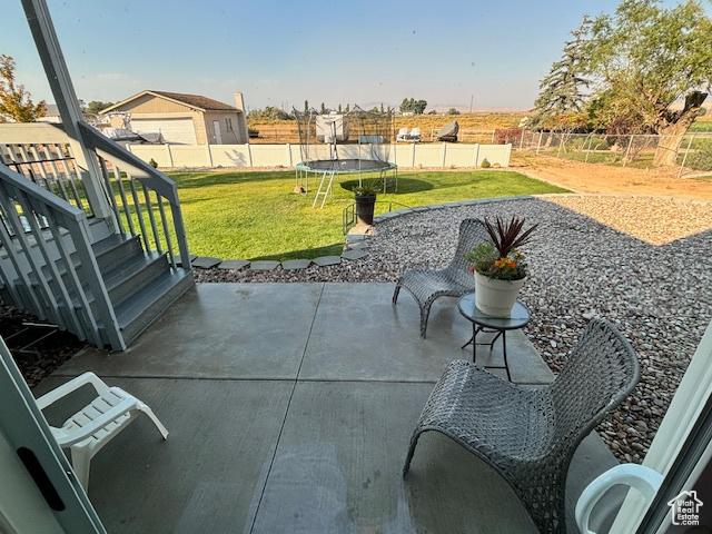 4093 E 4000 S, Vernal, UT 84078 - view of patio / terrace featuring a trampoline