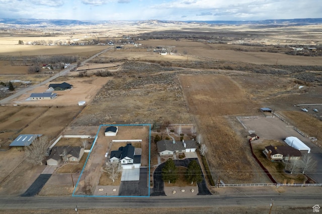 4093 E 4000 S, Vernal, UT 84078 - birds eye view of property with a mountain view and a rural view