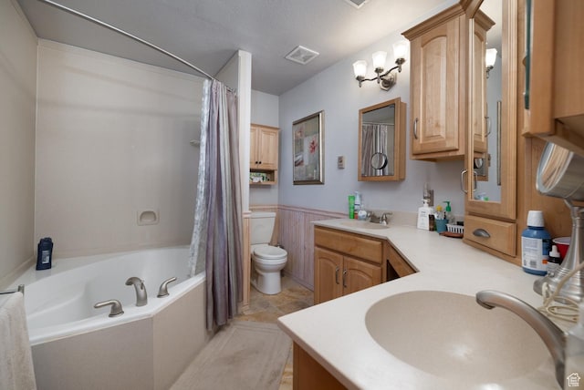 4111 E 4000 S, Vernal, UT 84078 - bathroom with vanity, a textured ceiling, and toilet
