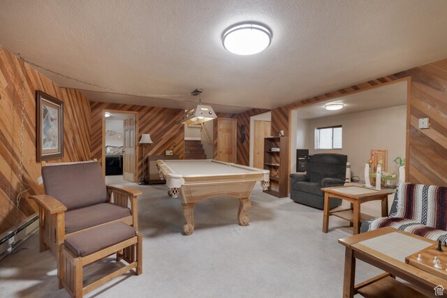 4111 E 4000 S, Vernal, UT 84078 - recreation room featuring carpet flooring, wood walls, and billiards