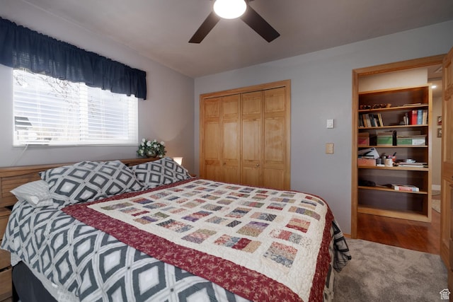 4111 E 4000 S, Vernal, UT 84078 - bedroom with ceiling fan and a closet