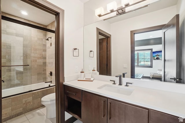10725 N Hideout Trl, Hideout, UT 84036 - full bathroom with tiled shower / bath combo, vanity, and tile patterned floors