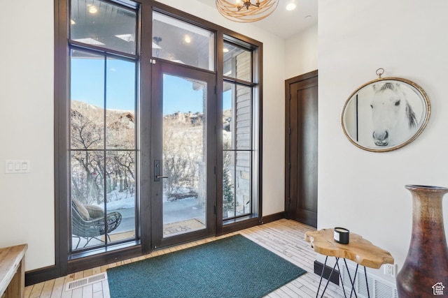 10725 N Hideout Trl, Hideout, UT 84036 - entryway featuring hardwood / wood-style flooring and french doors
