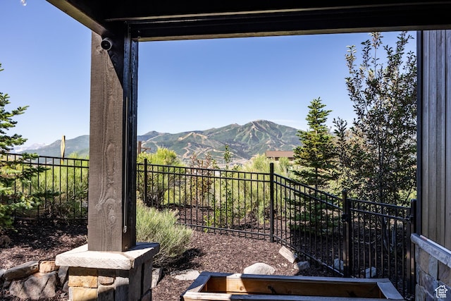 10725 N Hideout Trl, Hideout, UT 84036 - view of patio / terrace with a mountain view