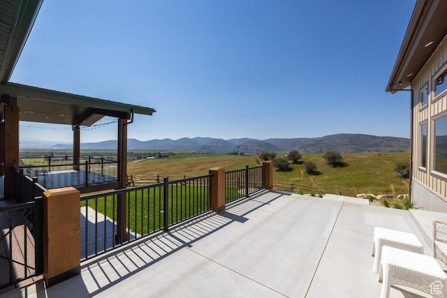 6117 Rocky Ridge Rd N, Peoa, UT 84061 - view of patio / terrace with a rural view, a mountain view, and a balcony