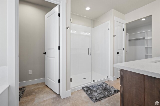 831 E 490 N Unit 143, Hyde Park, UT 84318 - bathroom featuring vanity and walk in shower