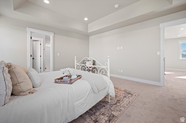 831 E 490 N Unit 143, Hyde Park, UT 84318 - bedroom featuring a raised ceiling and carpet flooring