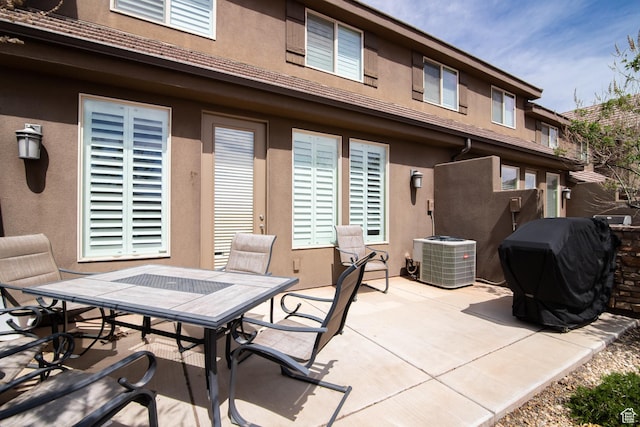 view of patio with central AC unit