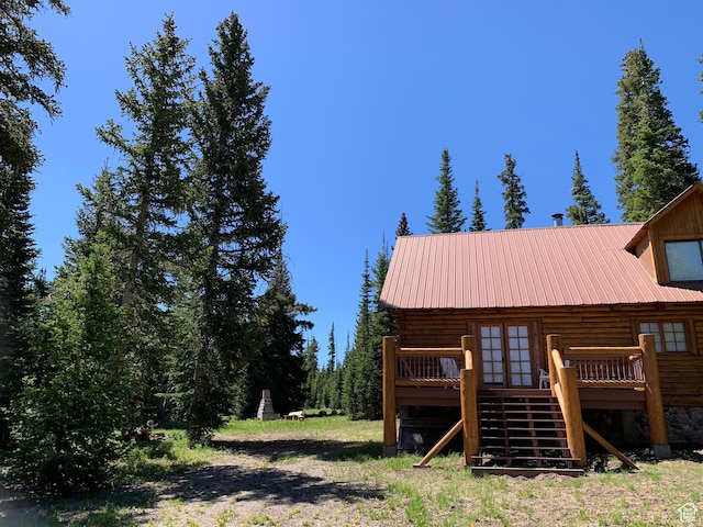 1554 Ireland Ln E, Brian Head, UT 84719 - view of yard with a wooden deck