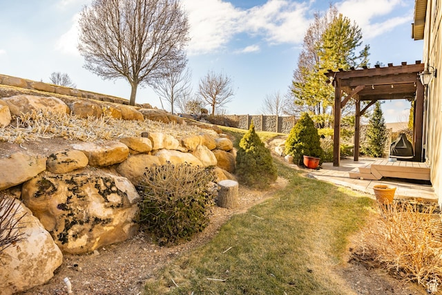 1903 W Wild Wood Ct N, Lehi, UT 84043 - view of yard featuring a pergola