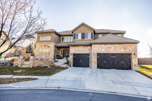 view of front of house featuring a garage