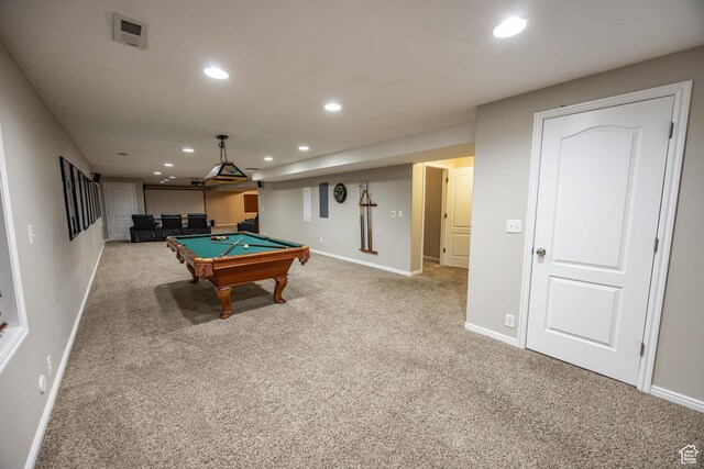1903 W Wild Wood Ct N, Lehi, UT 84043 - recreation room featuring light carpet and pool table