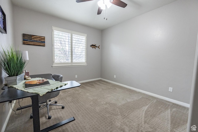 1903 W Wild Wood Ct N, Lehi, UT 84043 - carpeted home office with ceiling fan