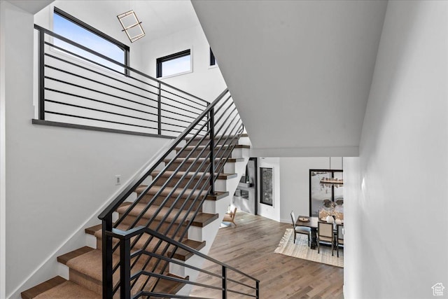11432 N Fox Hollow Ct Unit 121, Hideout, UT 84036 - stairway with baseboards and wood finished floors