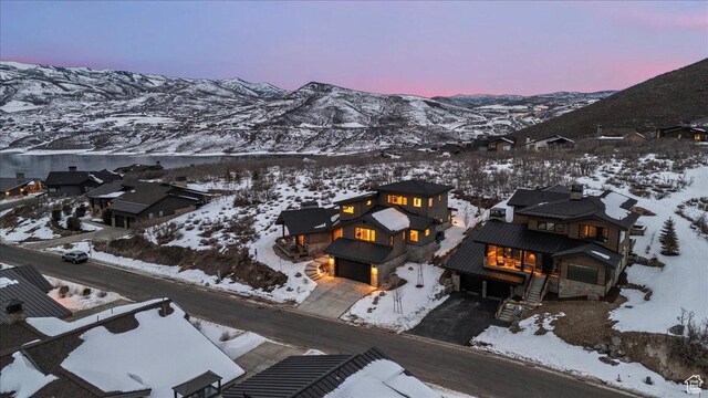 11432 N Fox Hollow Ct Unit 121, Hideout, UT 84036 - snowy aerial view featuring a mountain view