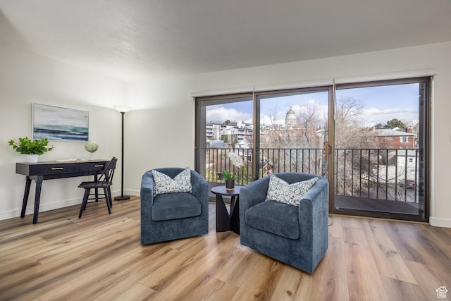 245 N Vine St W Unit 501, Salt Lake City, UT 84103 - living area with hardwood / wood-style flooring