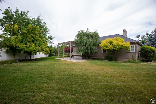 3684 W 850 N, Layton, UT 84041 - view of green lawn with a pergola and a patio