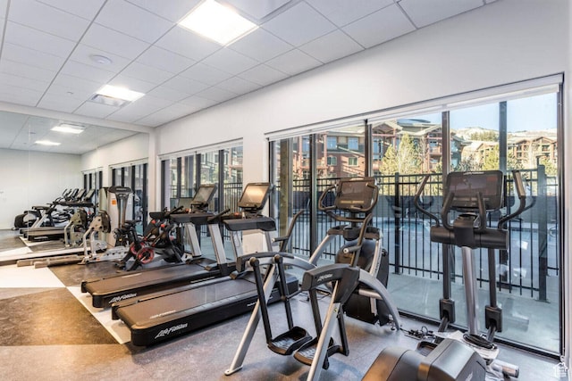 2670 Canyons Resort Dr Unit 420, Park City, UT 84098 - workout area with a drop ceiling