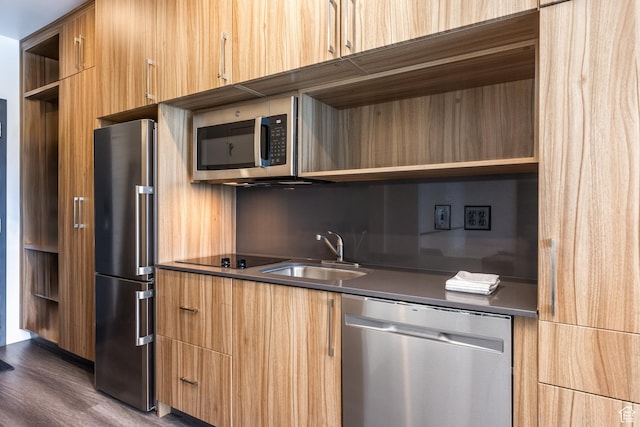 2670 Canyons Resort Dr Unit 420, Park City, UT 84098 - kitchen featuring sink, dark hardwood / wood-style floors, and appliances with stainless steel finishes
