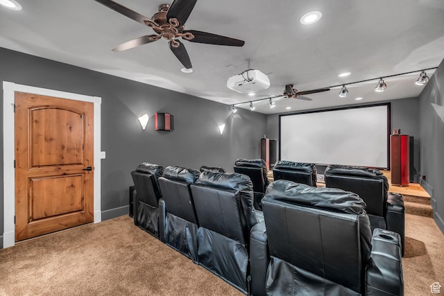 2410 E Center Creek Rd, Heber City, UT 84032 - home theater room with ceiling fan and carpet