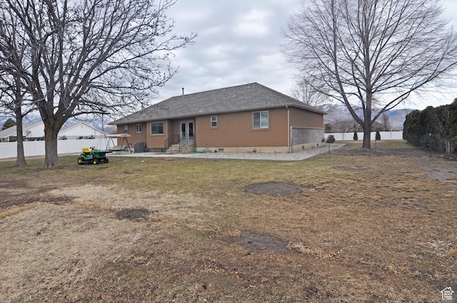 761 S 1900 W, Marriott Slaterville, UT 84404 - rear view of house with cooling unit and a lawn