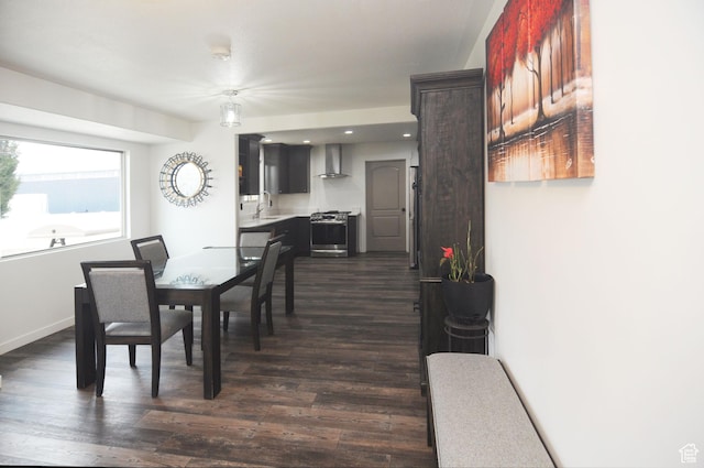 761 S 1900 W, Marriott Slaterville, UT 84404 - dining area featuring sink and dark hardwood / wood-style floors