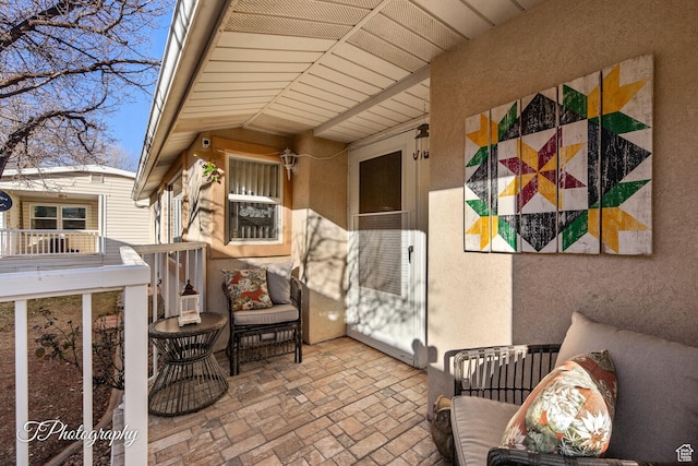 balcony featuring a patio area