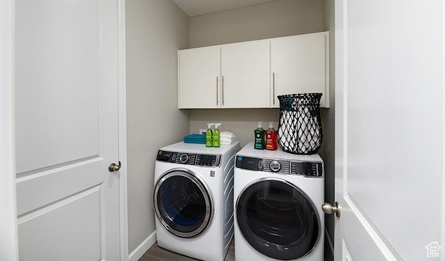 2146 W 3930 S Unit 20, Hurricane, UT 84737 - clothes washing area with cabinets and washing machine and clothes dryer