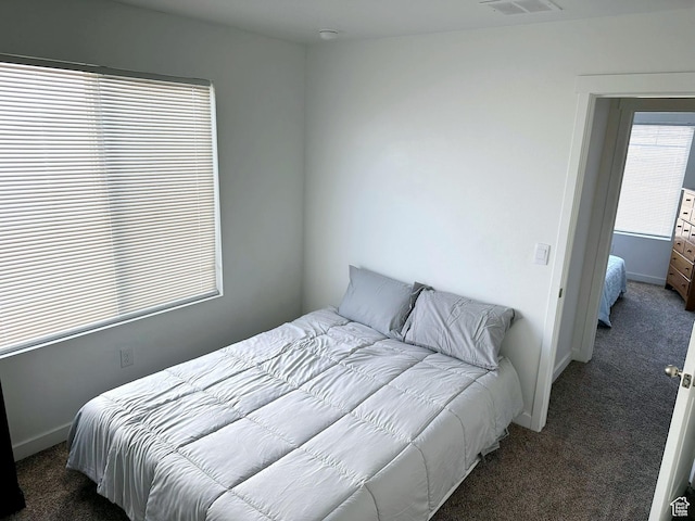 view of carpeted bedroom
